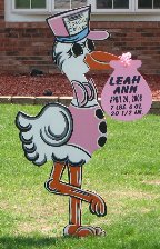 Leah Ann's Birth Announcement Stork